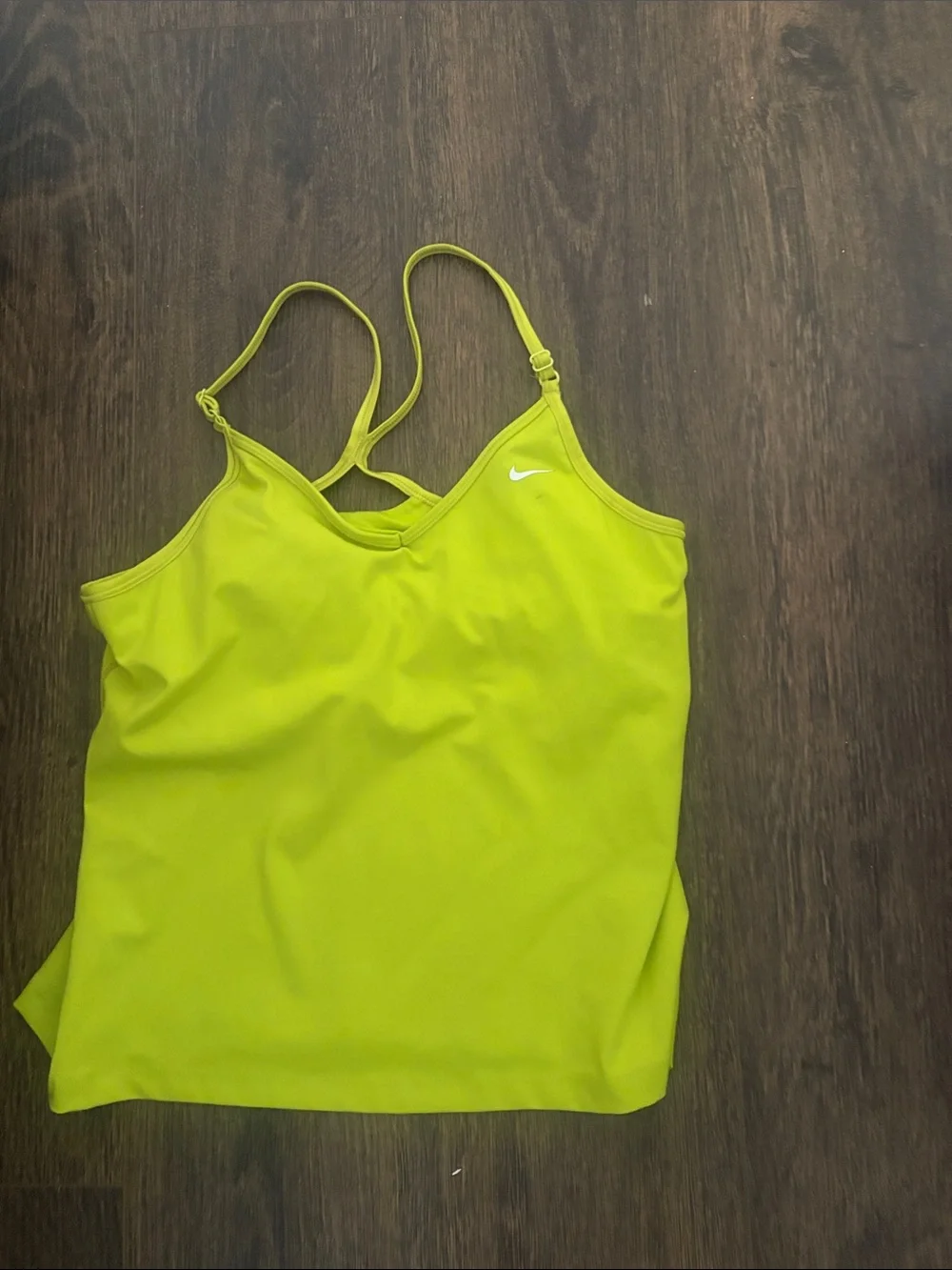 Nike Women's Neon Yellow Spaghetti-Strap Camisole